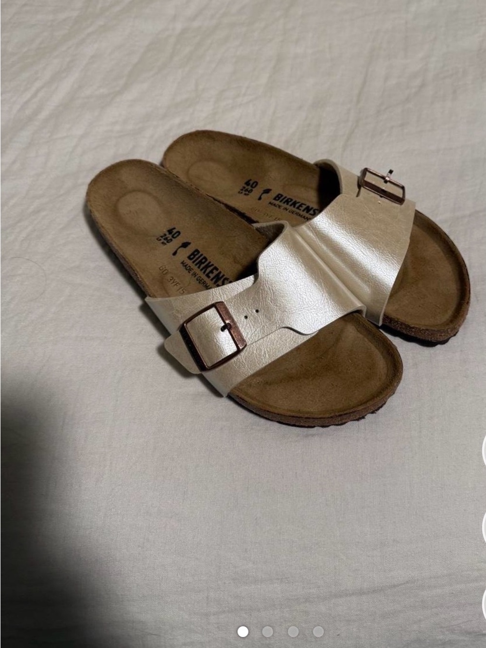 Birkenstock Women's Metallic Pearl Arizona Single-Buckle Sandals
